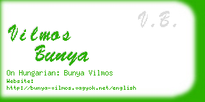 vilmos bunya business card